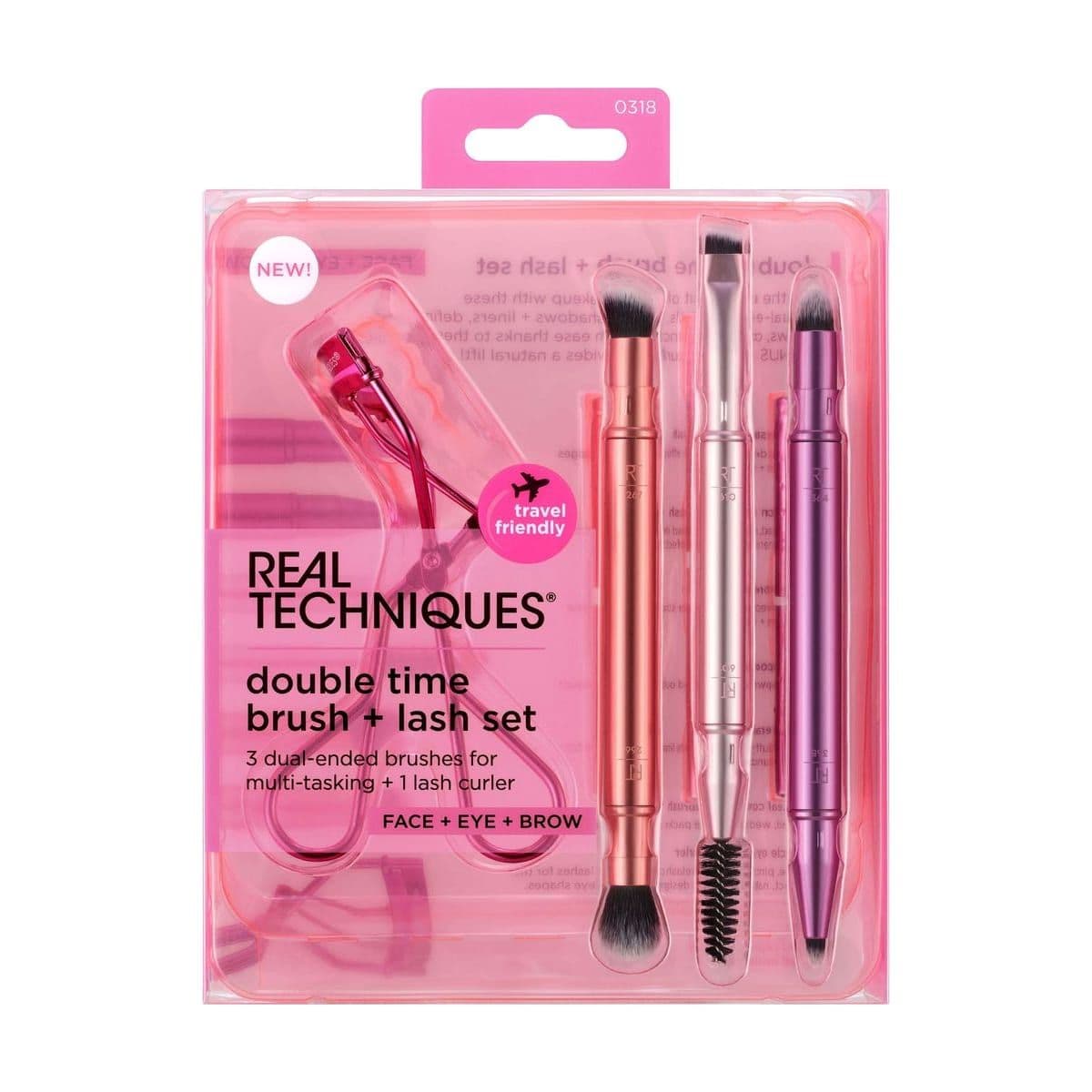 Embalagem de Kit de Pincéis e Curvex Real Techniques Conjunto Essentials