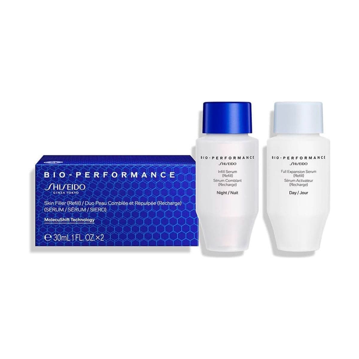 Embalagem de Sérum Preenchedor Shiseido Bioperformance Skin Filler Refil