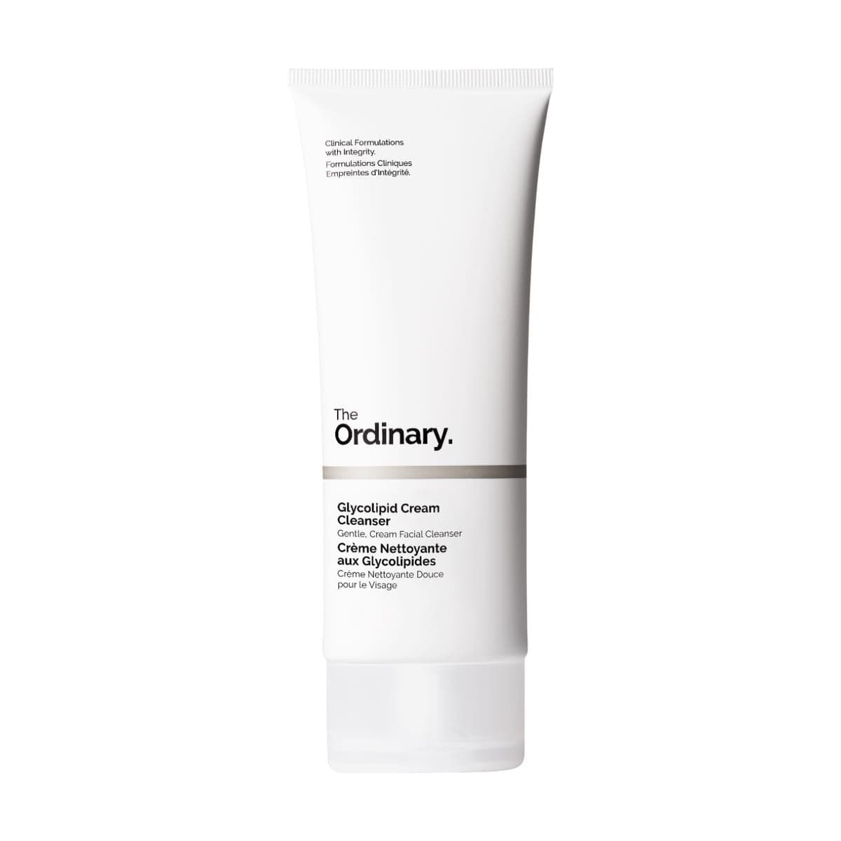 Embalagem de creme de limpeza facial e demaquilante the ordinary glycolipid cream cleanser