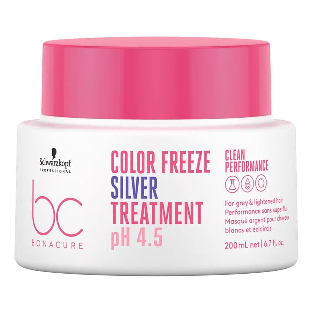 Embalagem de Máscara de Tratamento Schwarzkopf Bonacure Clean Performance Color Freeze Silver