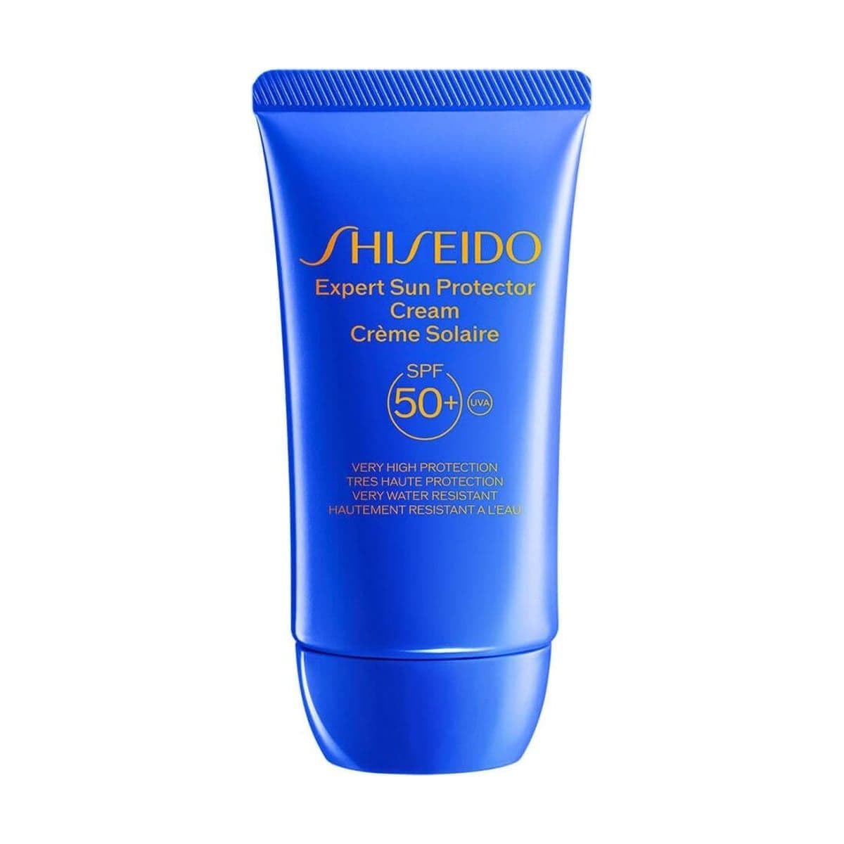 Embalagem de Protetor Solar Facial em Creme Shiseido Expert Sun Protector Lotion SPF50+