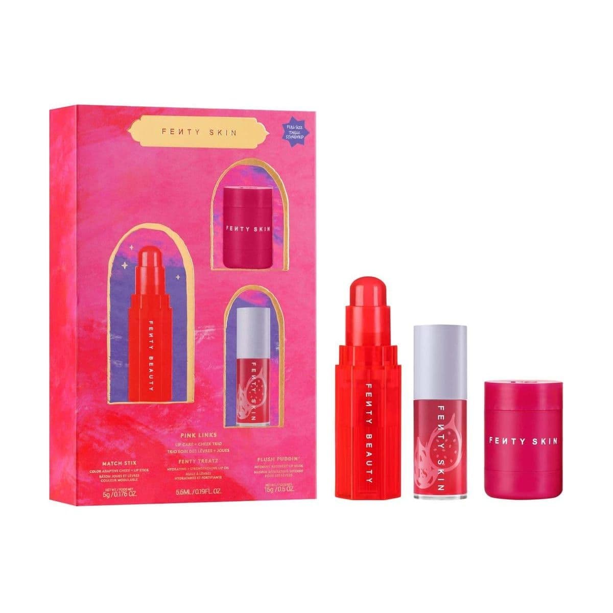 Embalagem de Kit Facial Fenty Skin Ramadan Pink Link