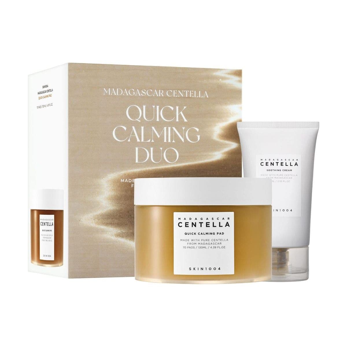 Embalagem de Kit Calmante Facial Skin1004 Centella Quick Calming Duo Set