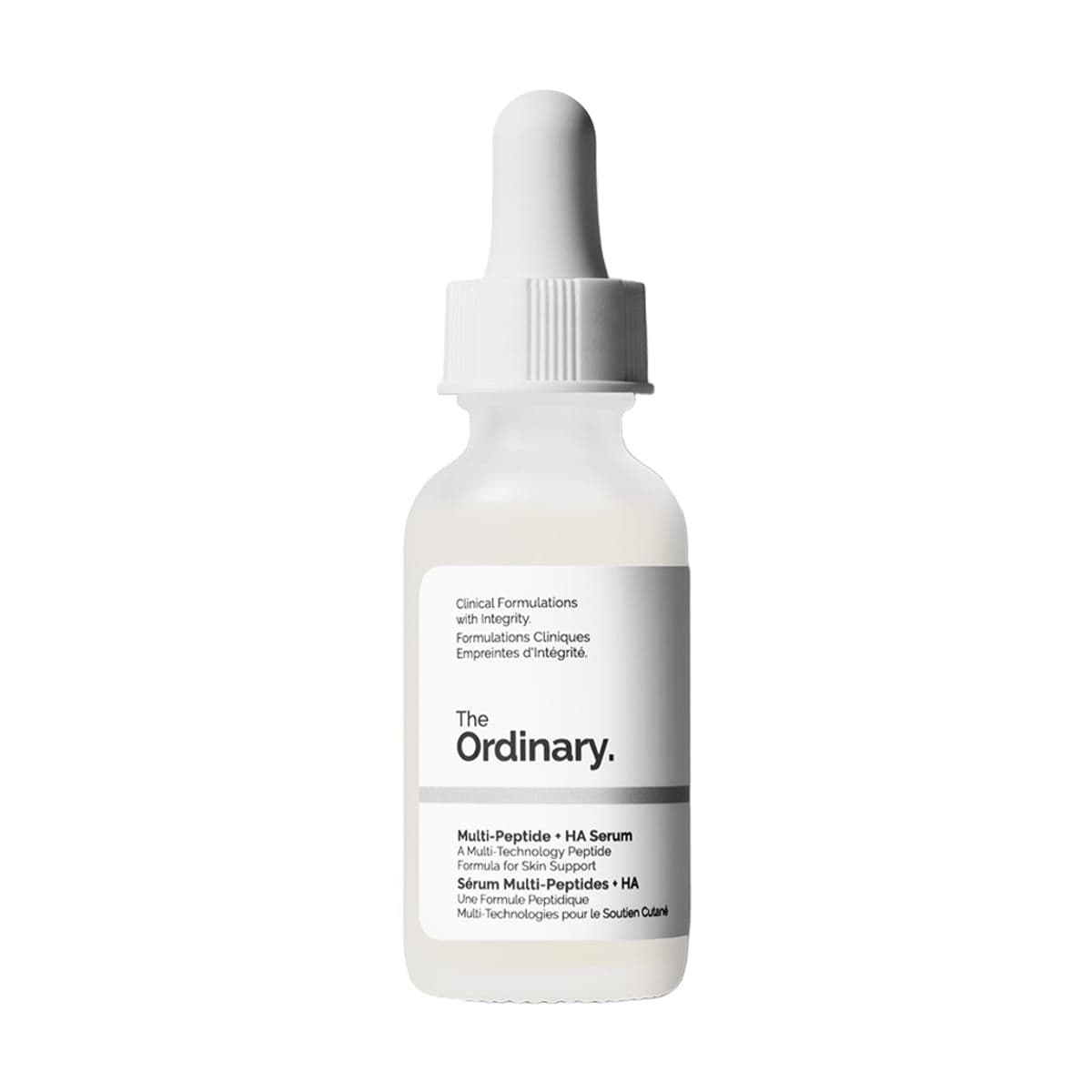 Embalagem de sérum facial firmador the ordinary multi-peptide + ha serum