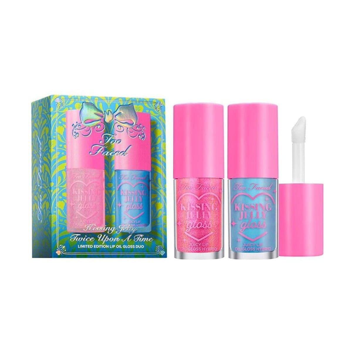 Embalagem de Kit Gloss Too Faced Kissing Jelly Twice Upon a Time