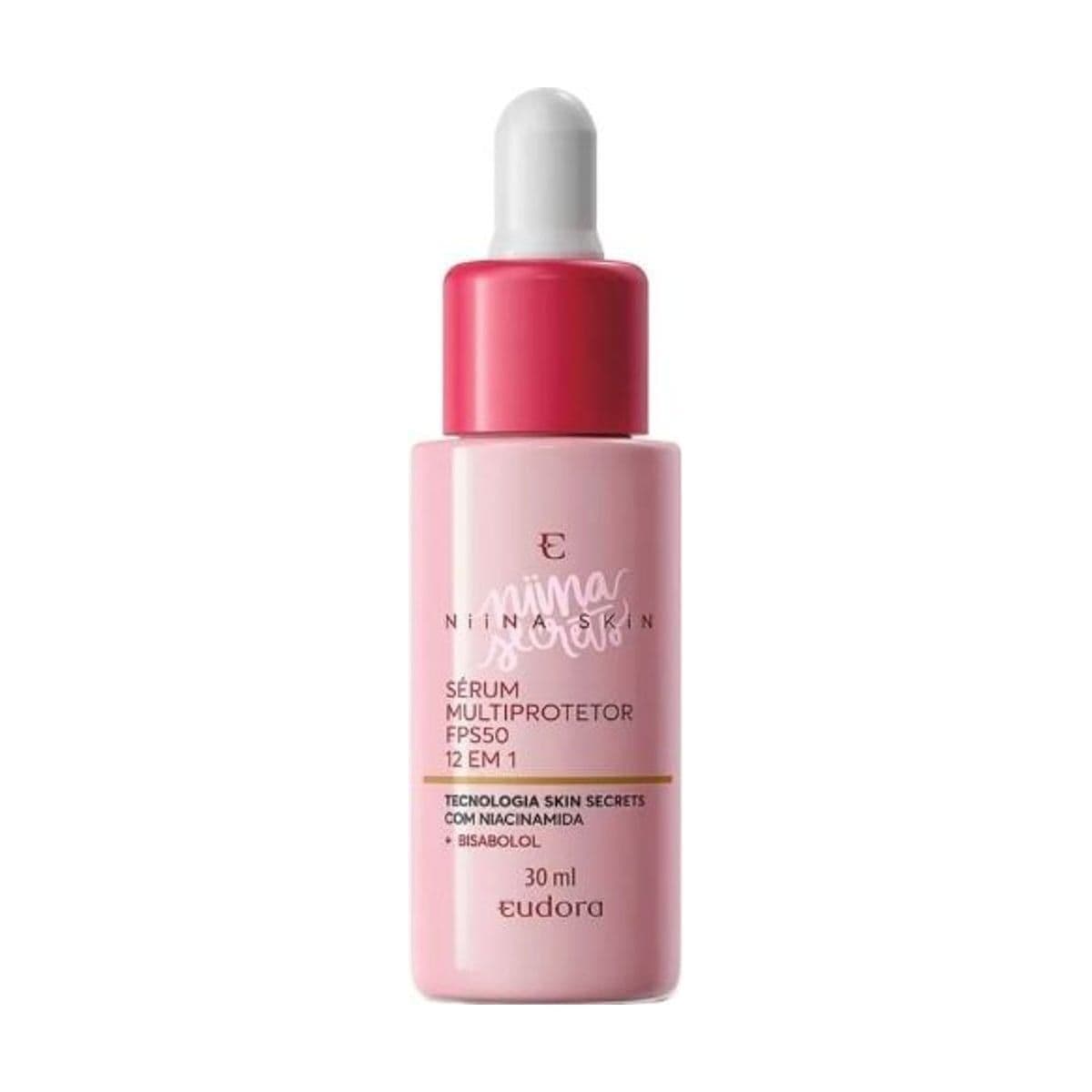 Embalagem de Sérum Facial Niina Secrets Multiprotetor FPS 50 12 em 1