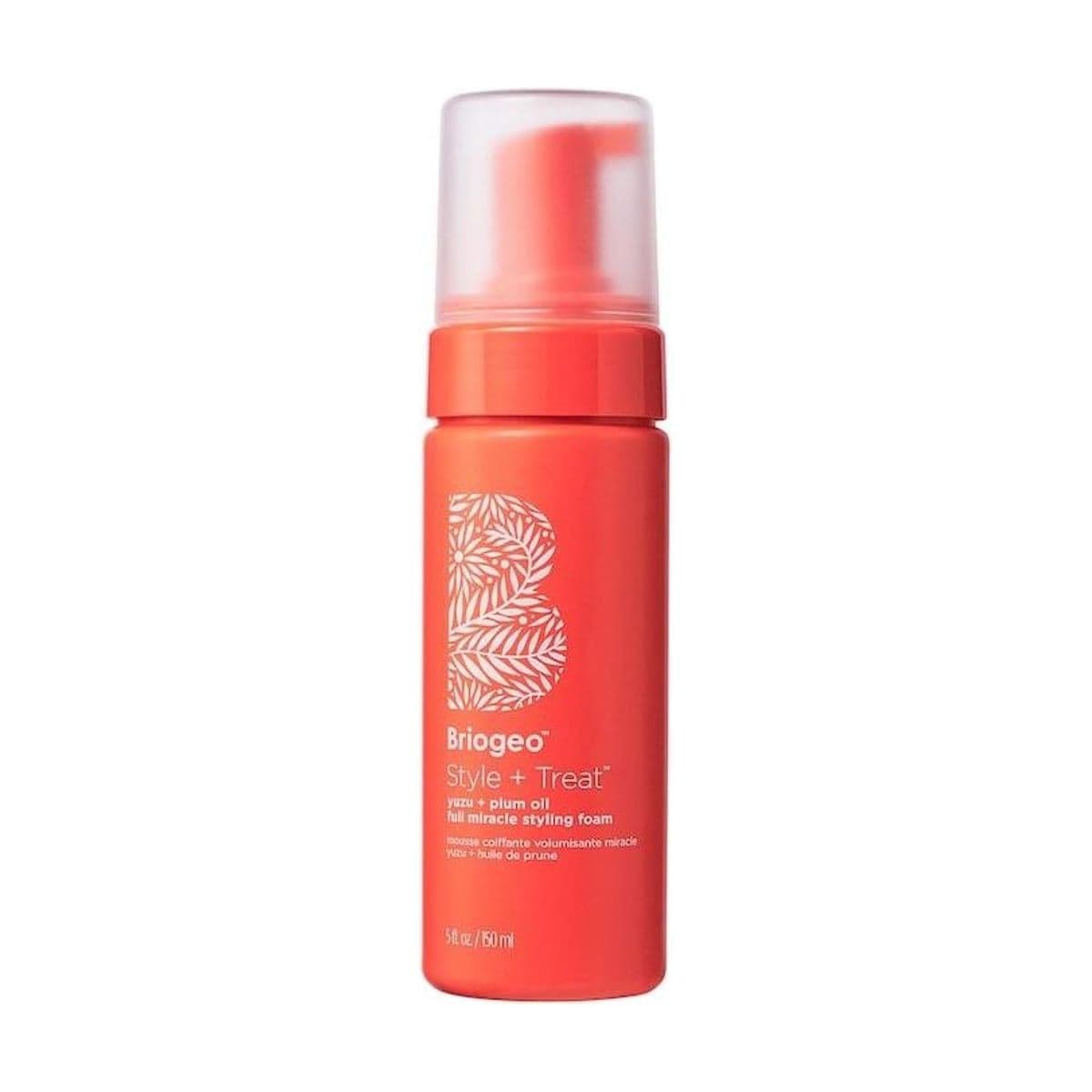 Embalagem de Espuma Modeladora Briogeo Style + Treat Plum Oil Full Miracle