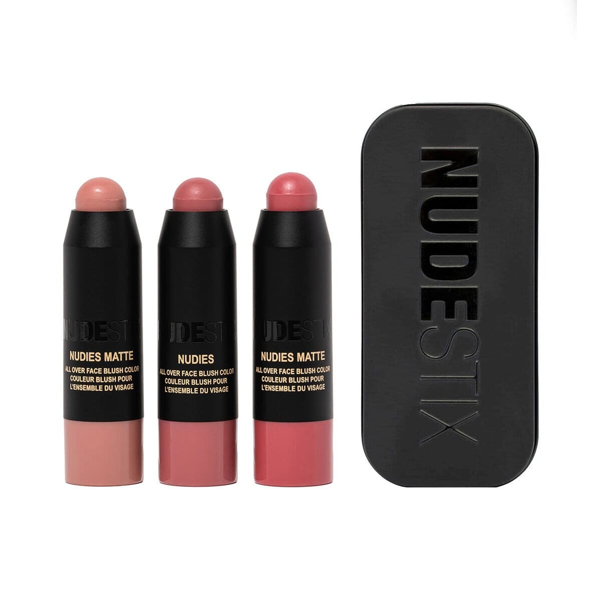 Embalagem de Mini Kit Blush Nudestix Nudies Matte Pink Nude Set