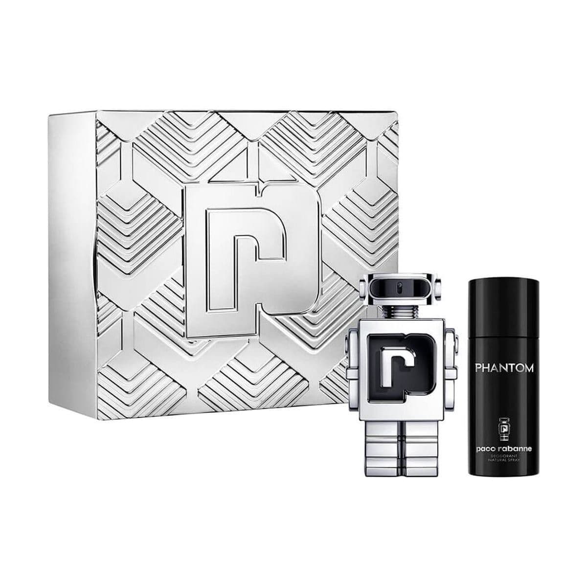 Embalagem de Kit Coffret Rabanne Phantom Masculino Eau de Toilette