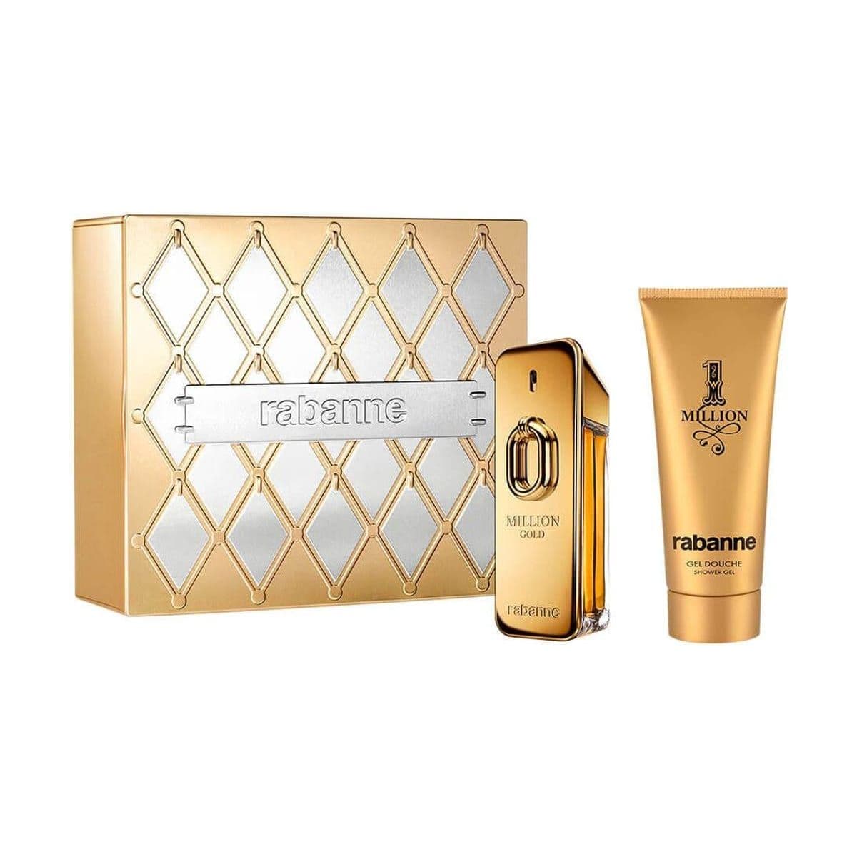 Embalagem de Kit Coffret Rabanne Million Gold Masculino Eau de Parfum Intense