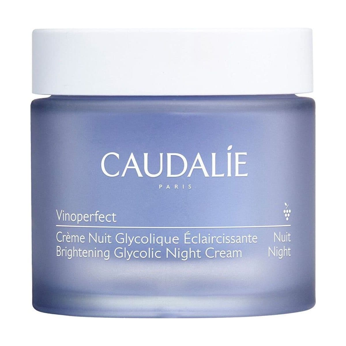 Embalagem de Creme Noturno Caudalie com Ácido Glicólico Vinoperfect