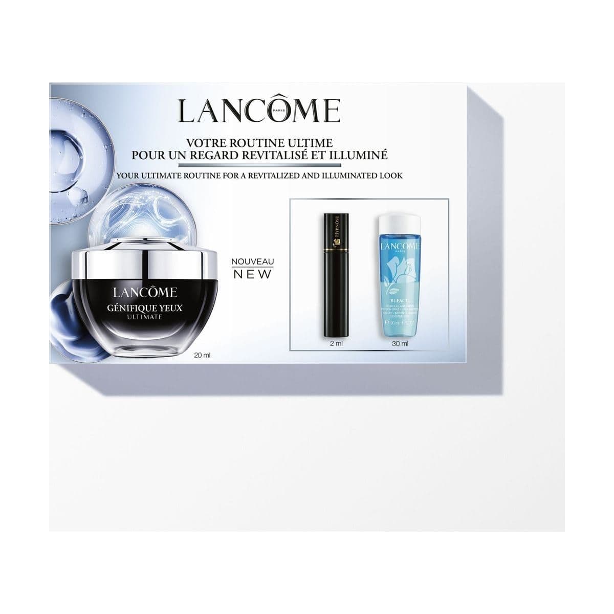 Embalagem de Kit Rotina para Olhos Lancôme Genifique