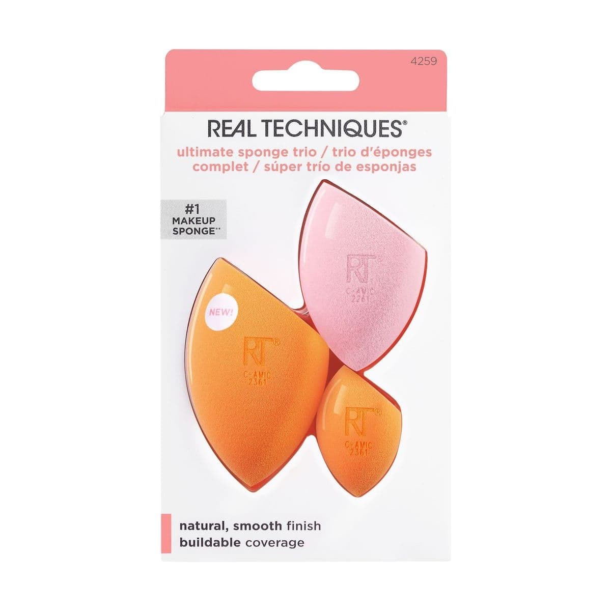 Embalagem de Trio de esponjas Real Techniques