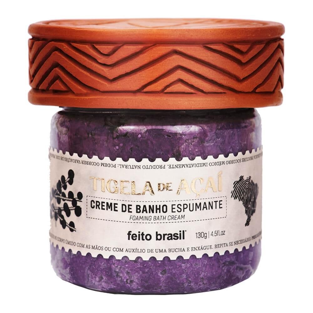Embalagem de Creme de Banho Feito Brasil Tigela de Açaí