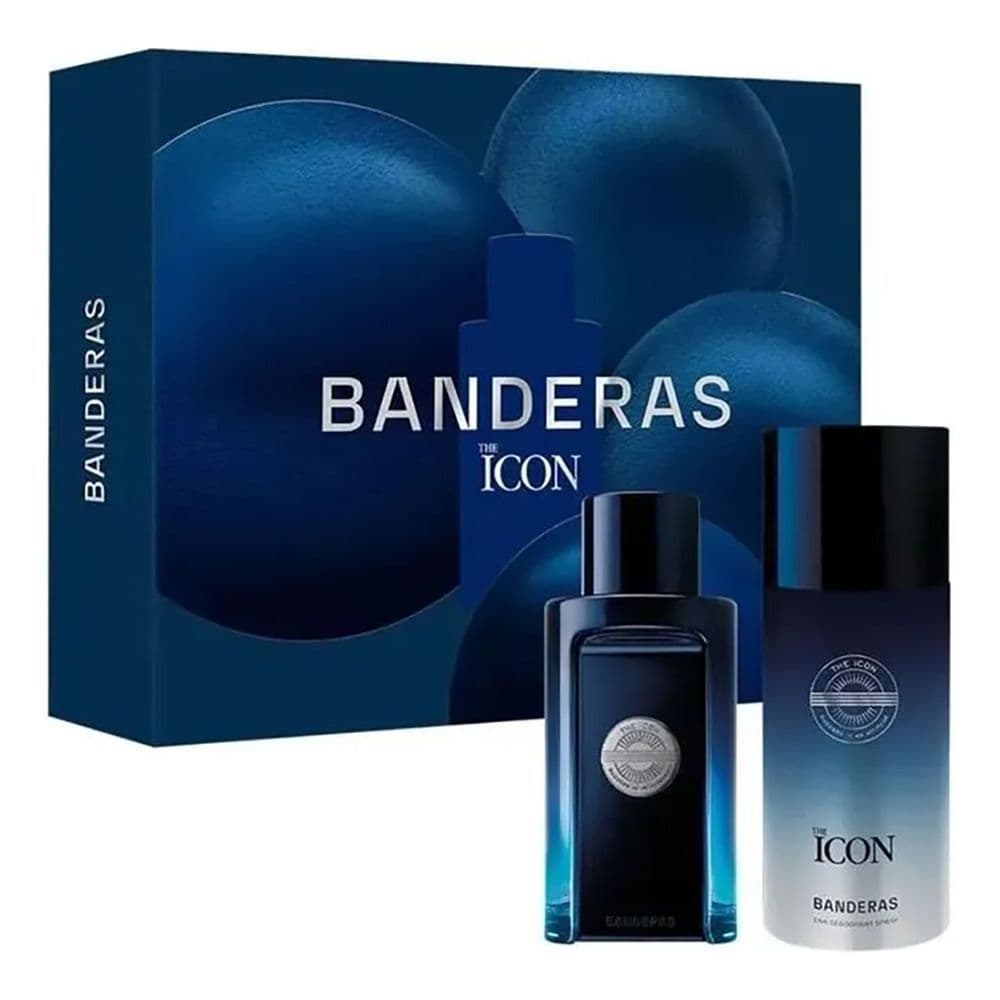 Embalagem de Kit Coffret Antonio Banderas The Icon Masculino Eau de Toilette
