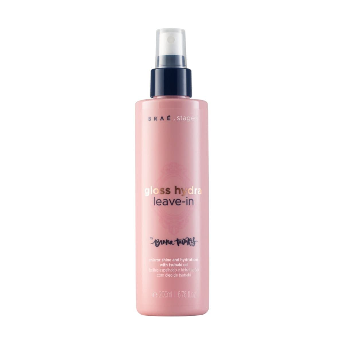 Embalagem de Leave In Condicionante Braé Stages by Bruna Tavares Gloss Hydra Spray