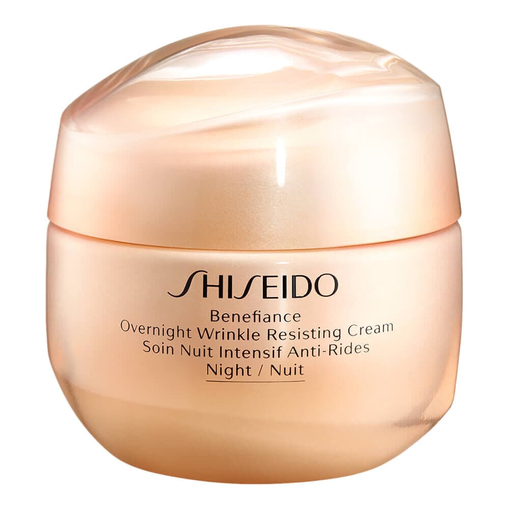 Embalagem de Creme Noturno Antirrugas Shiseido Benefiance Overnight Wrinkle Resisting Cream