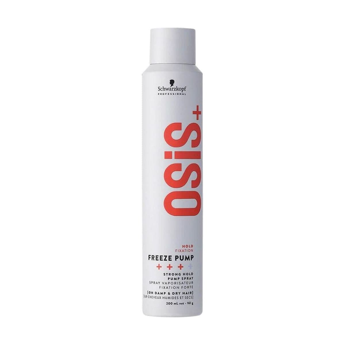 Embalagem de Spray Fixador Schwarzkopf OSiS+ Freeze Pump Forte Fixação