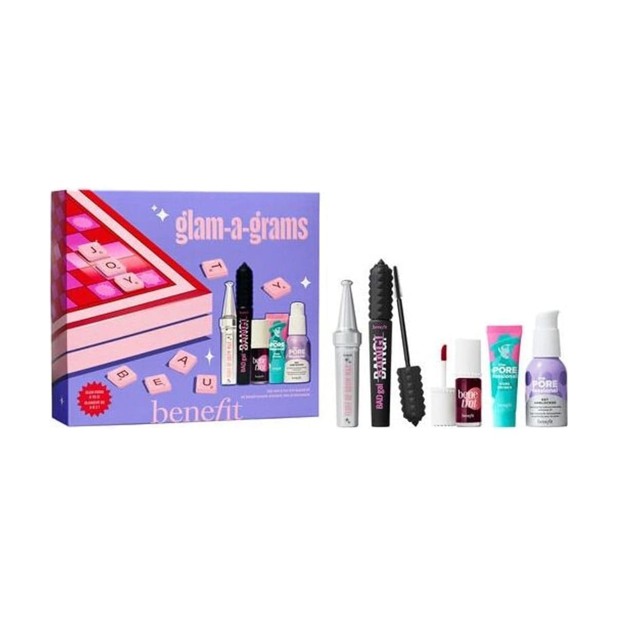 Embalagem de Kit Benefit Glam a Gams