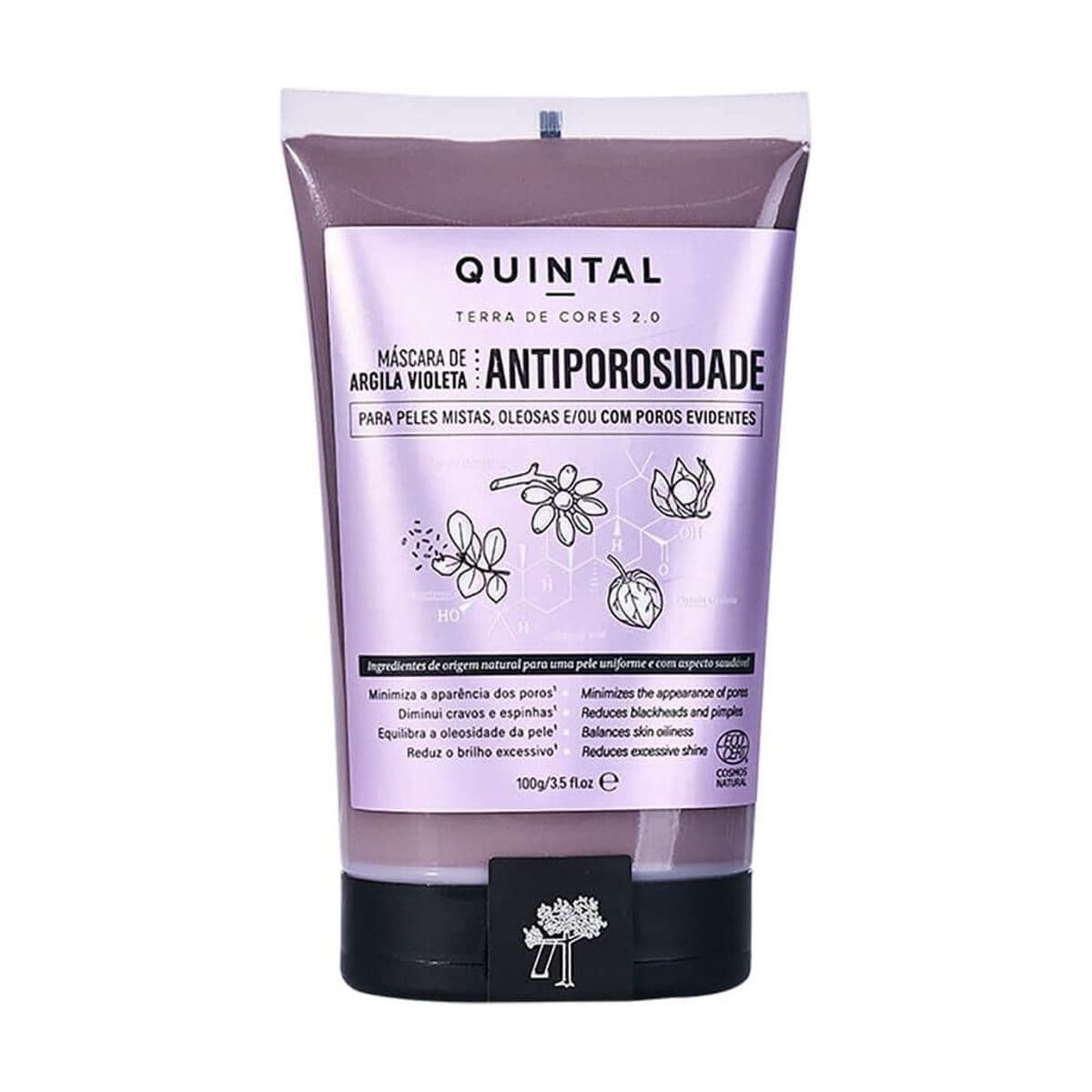 Embalagem de Máscara de Argila Violeta Quintal Antiporosidade 2.0