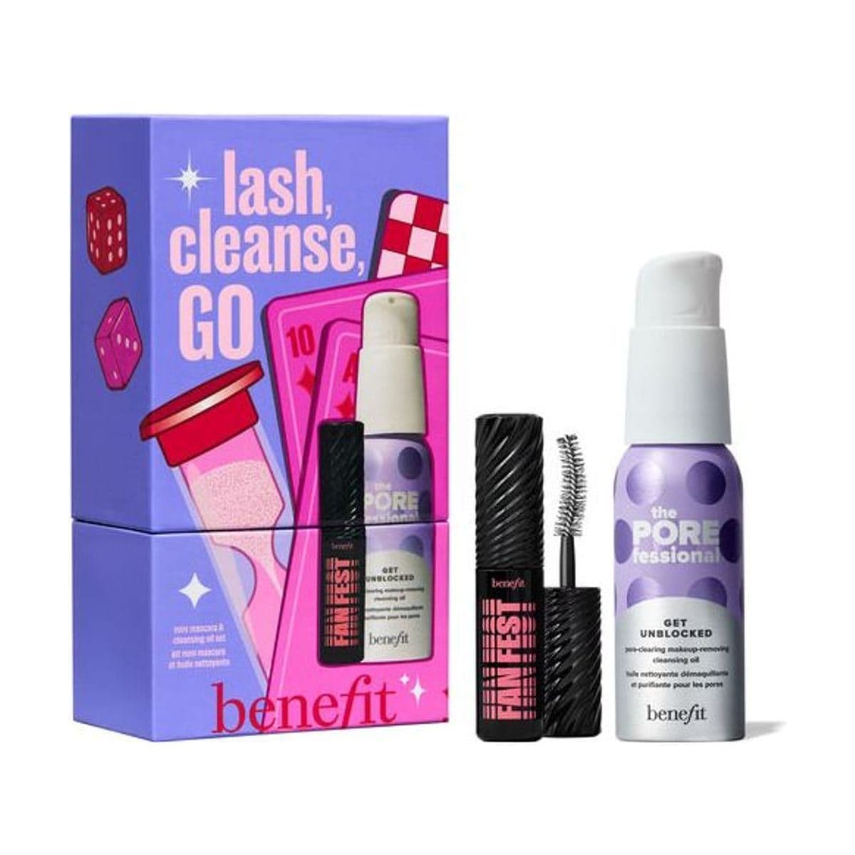 Embalagem de Kit Benefit Lash Cleanse Go