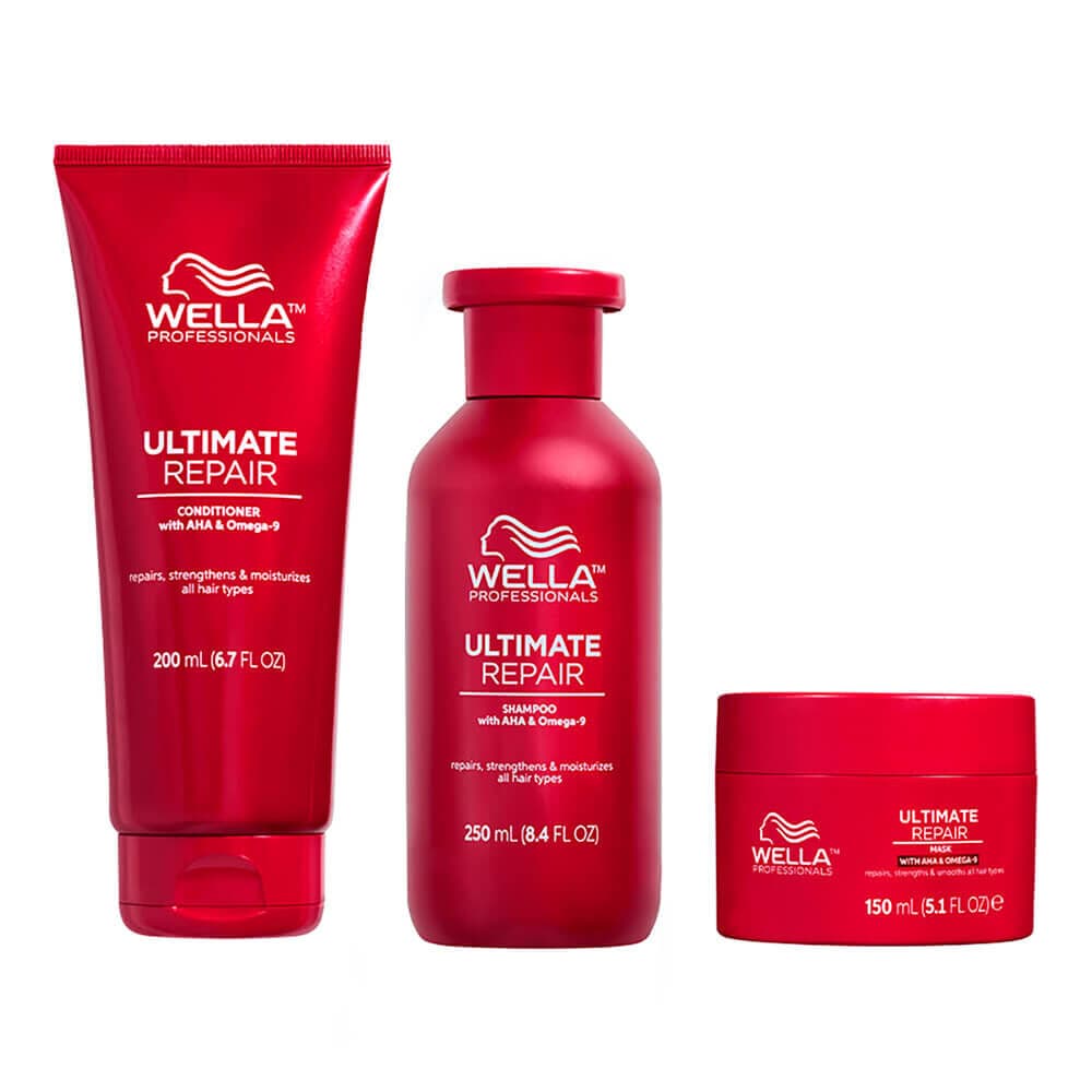 Embalagem de Kit Wella Professionals Ultimate Repair Trio