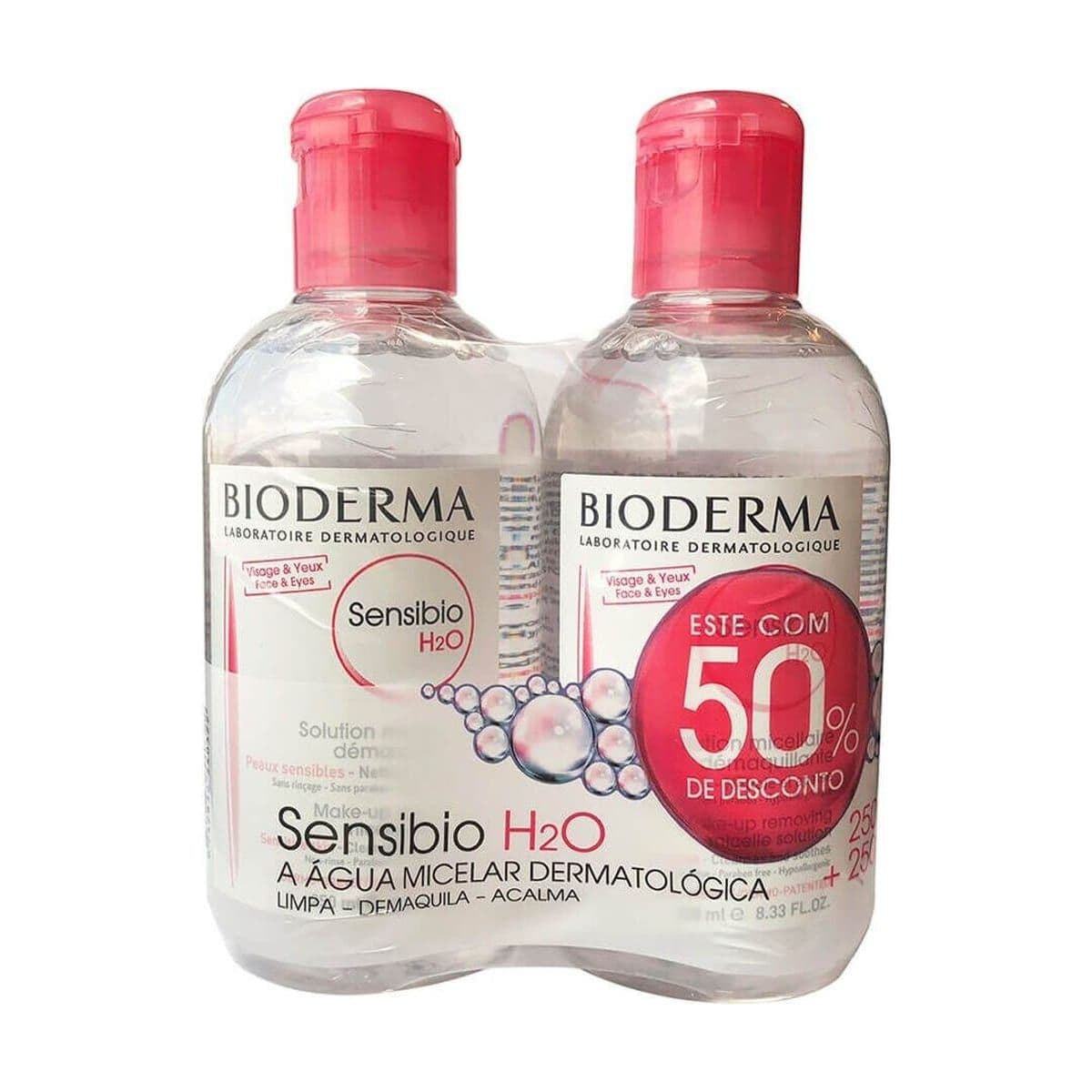 Embalagem de Kit Bioderma Sensibio Calmante H2O