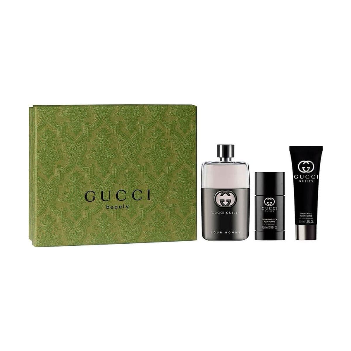 Embalagem de Kit Coffret Gucci Guilty Pour Homme Masculino Eau de Toilette