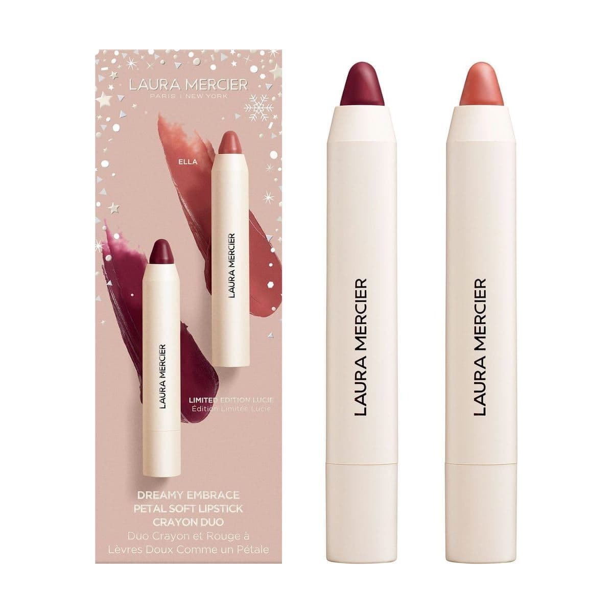 Embalagem de Batom Laura Mercier Petal Soft Lipstick Crayon Duo