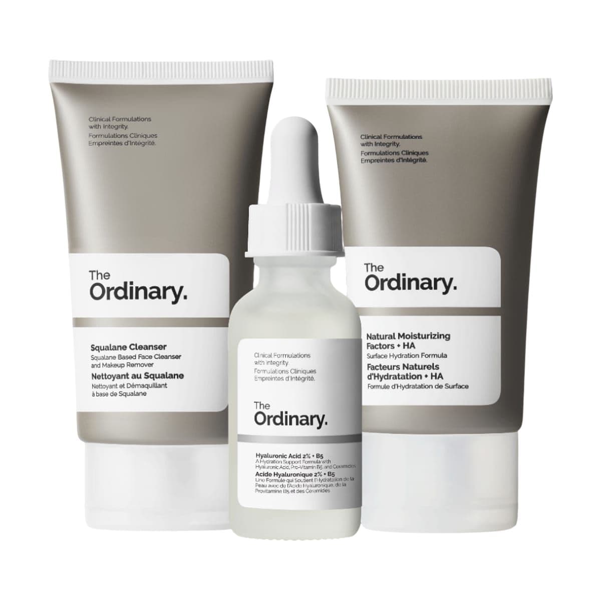 Embalagem de kit diário de cuidados com a pele the ordinary the daily set