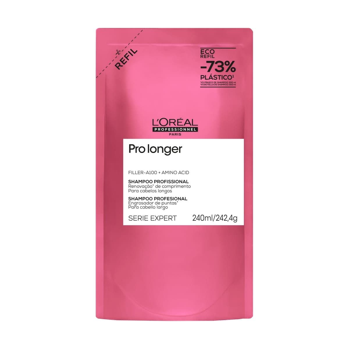 Embalagem de Shampoo Fortalecedor L'Oréal Professionnel Pro Longer Serie Expert Refil