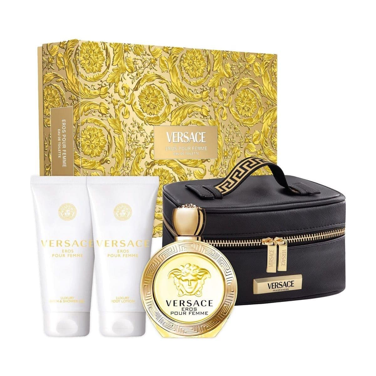 Embalagem de Kit Coffret Versace Eros Pour Femme Feminino Eau de Toilette