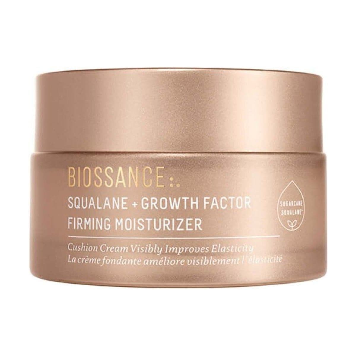 Embalagem de Hidratante Facial Biossance Squalane Growth Factor Firming Moisturizer