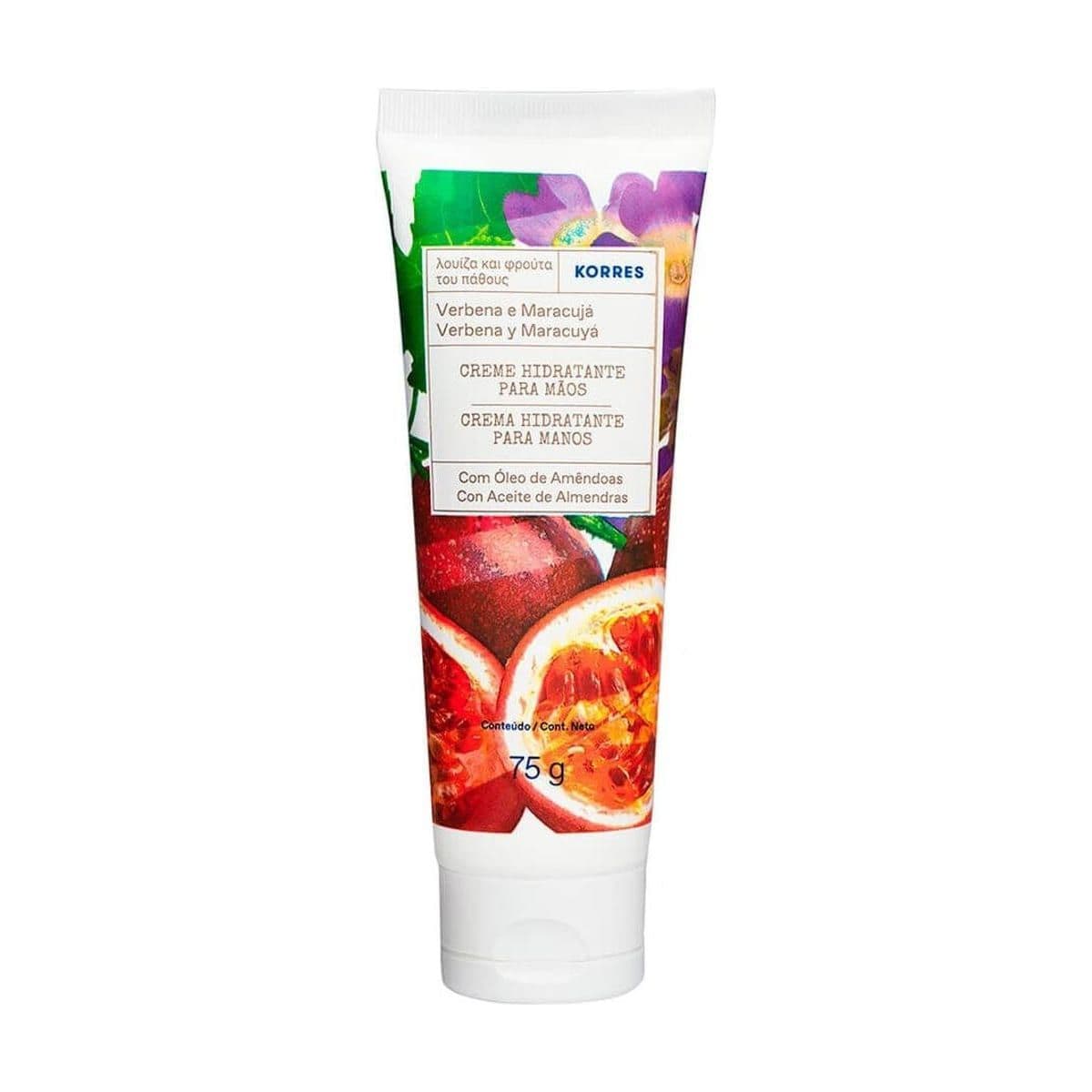 Embalagem de Creme de Mãos Korres Verbena e Maracujá
