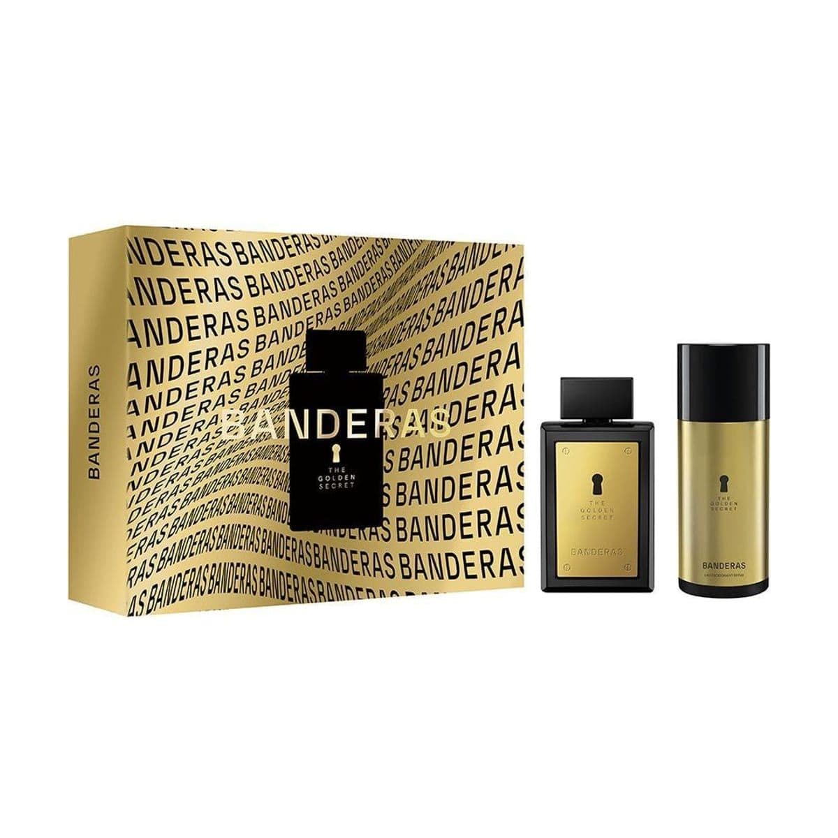 Embalagem de Kit Coffret Banderas The Golden Secret Masculino Eau de Toilette