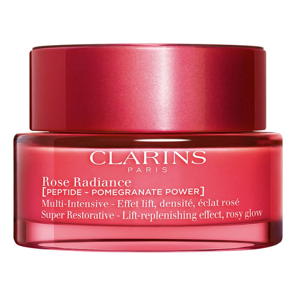 Embalagem de Creme Facial Clarins Super Restorative Rose Radiance