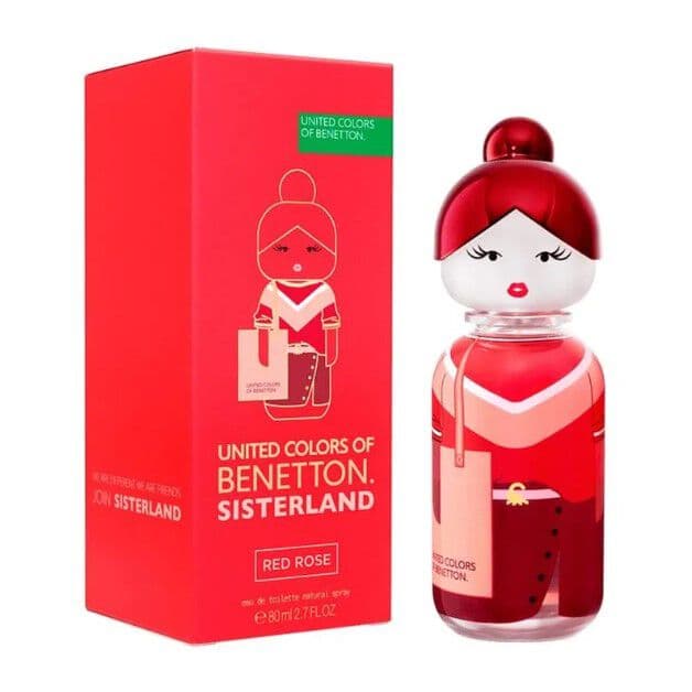 Embalagem de Perfume Benetton Sisterland Red Rose Feminino Eau de Toilette