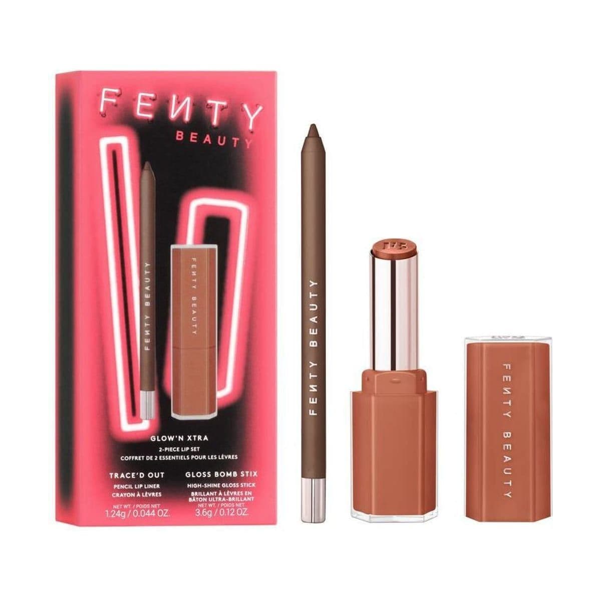 Embalagem de Kit Labial Fenty Beauty Glow’n Xtra​