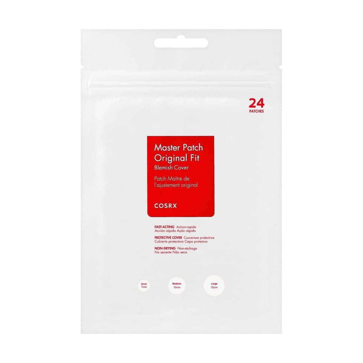Embalagem de Adesivo Antiacne COSRX Master Patch Acne Pimple