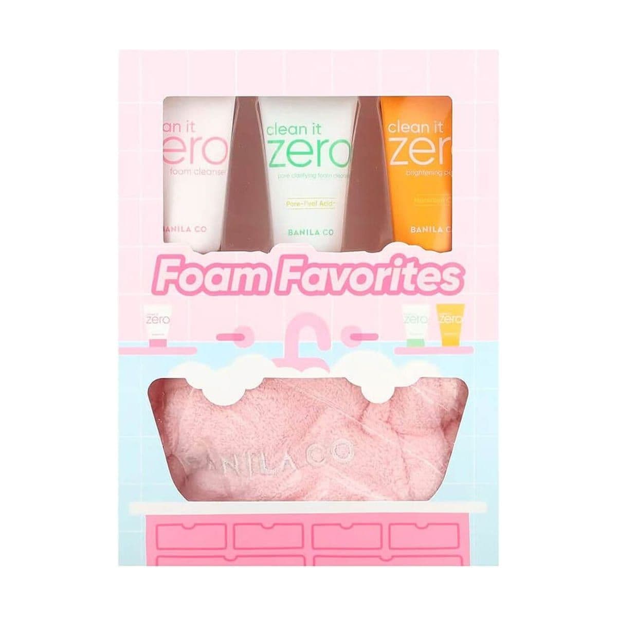 Embalagem de Kit Espumas de Limpeza Facial Banila Co