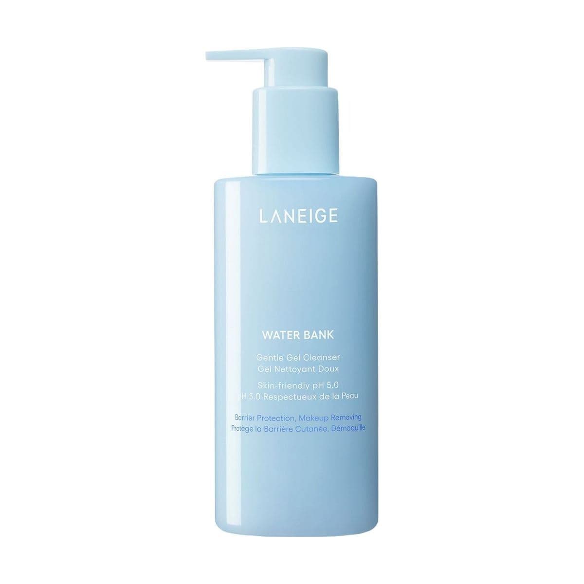 Embalagem de Limpador Facial Laneige Water Bank Gel Cleanser