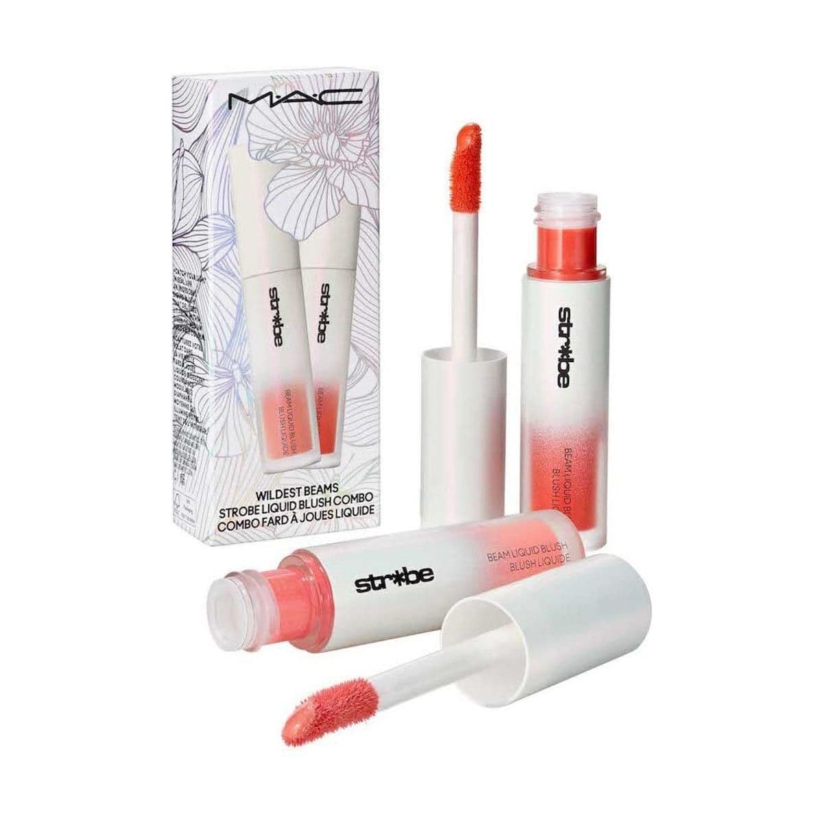 Embalagem de Kit Blush Líquido Mac Duo Strobe Beam Metamorphosis