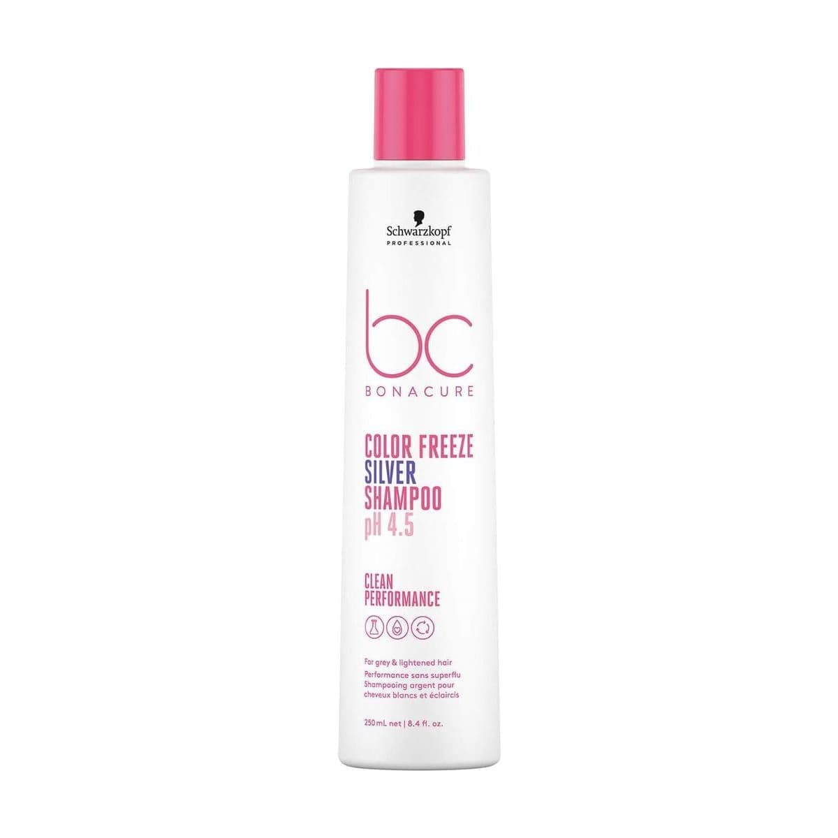 Embalagem de Shampoo Schwarzkopf Bonacure Clean Performance Color Freeze Silver