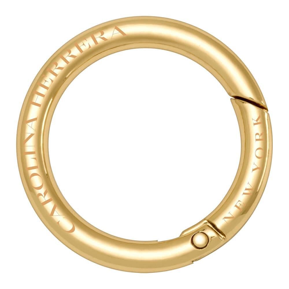 Embalagem de Anel Dourado Para Case de Batom Carolina Herrera