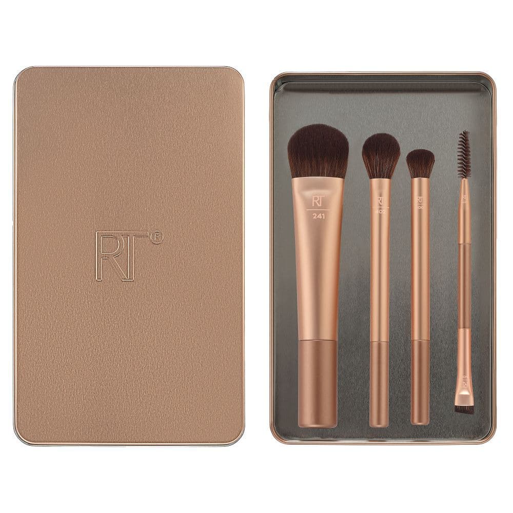 Embalagem de Kit Pincéis Metálicos + Estojo Reutilizável Real Techniques Metalchic