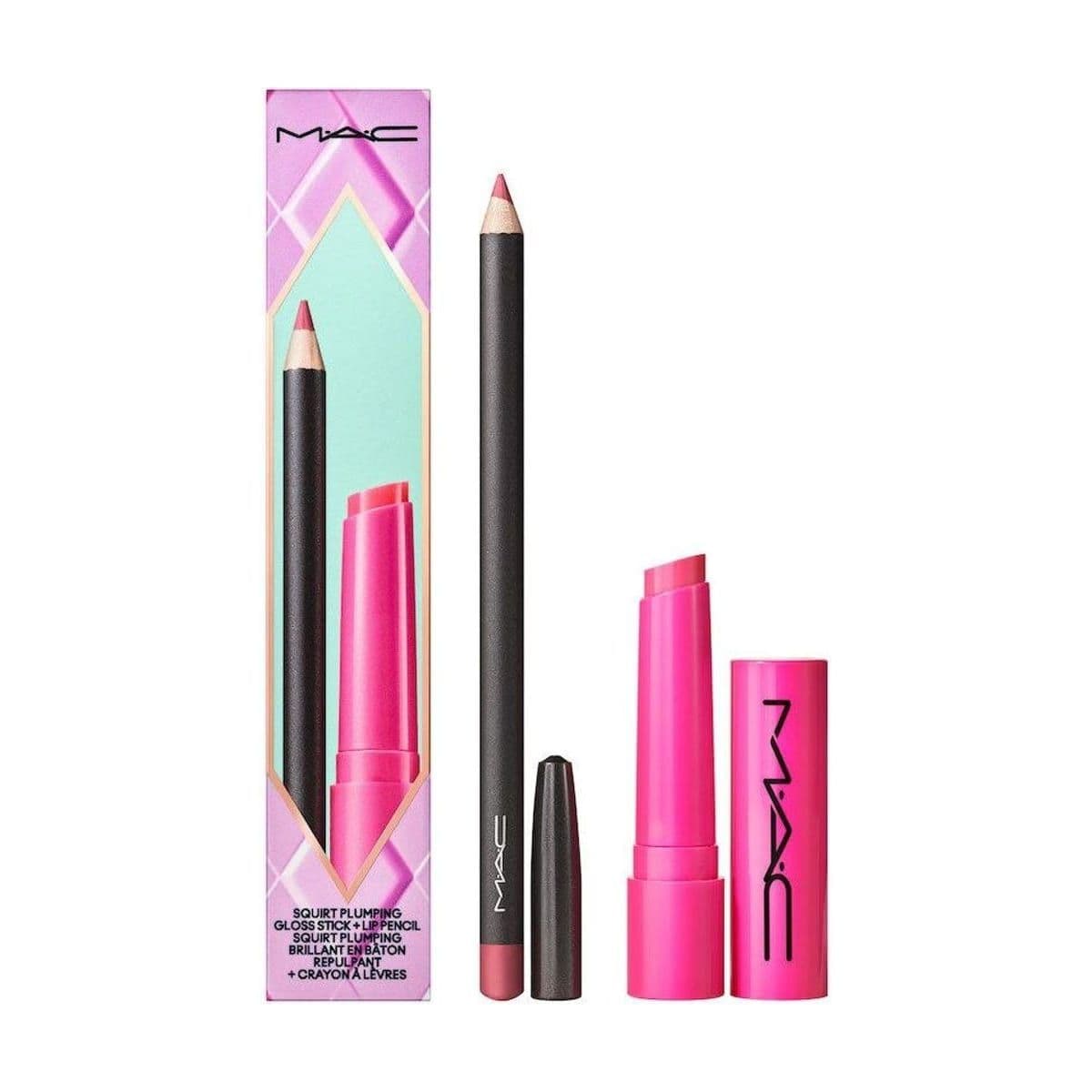 Embalagem de Kit Gloss + Lápis de Boca Mac Anything's Glossible