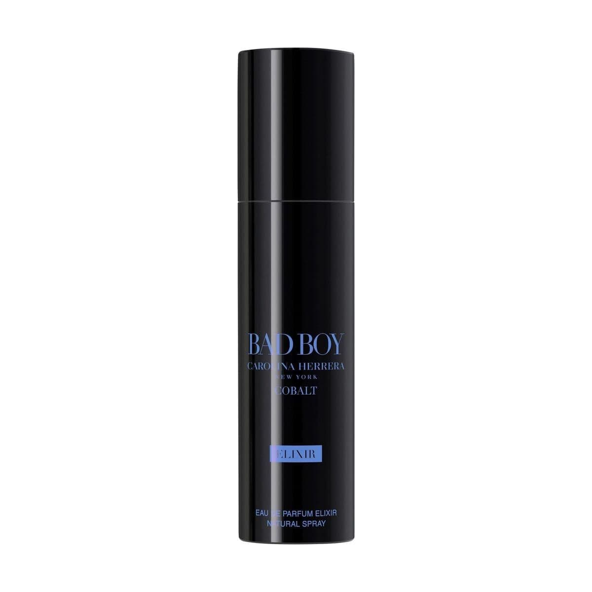 Embalagem de perfume carolina herrera bad boy cobalt elixir masculino eau de parfum