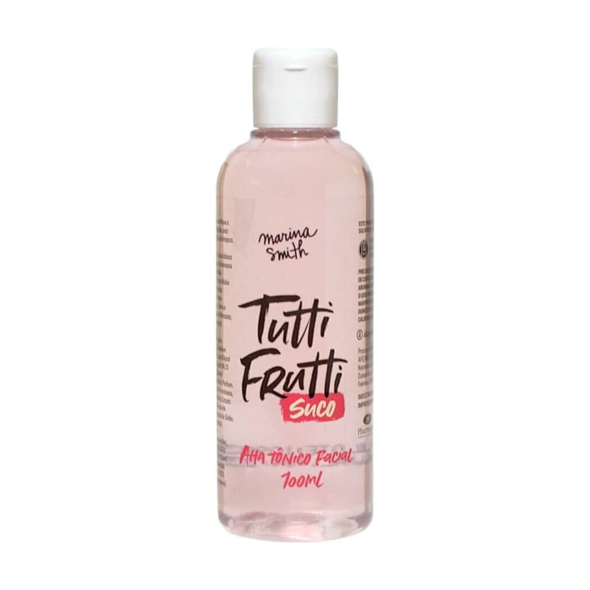 Embalagem de Tônico Hidratante Marina Smith Aha Tutti Frutti