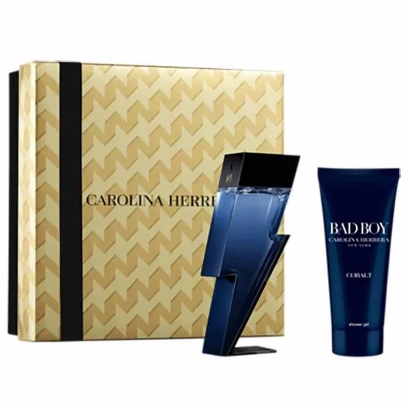 Embalagem de Kit Coffret Carolina Herrera Bad Boy Cobalt Masculino Eau de Parfum