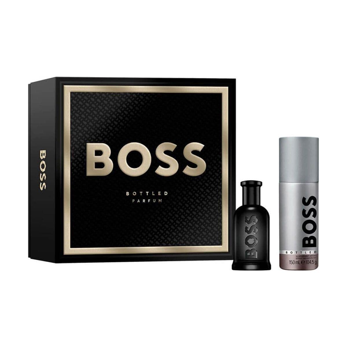 Embalagem de Kit Coffret Hugo Boss Bottled Masculino Parfum